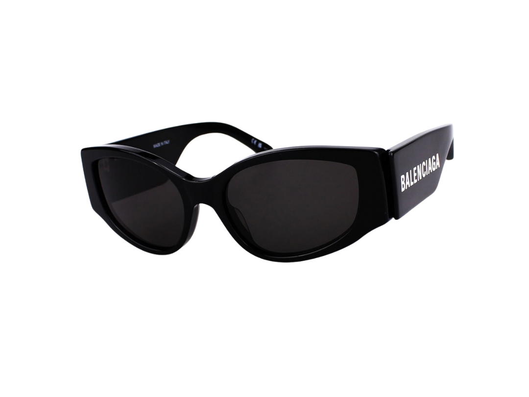 Balenciaga Balenciaga BB0258S-001-58 Sunglasses In Black Acetate Frame-Logo With Grey Lenses