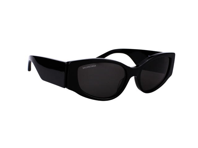 Balenciaga Balenciaga BB0258S-001-58 Sunglasses In Black Acetate Frame-Logo With Grey Lenses - view 3