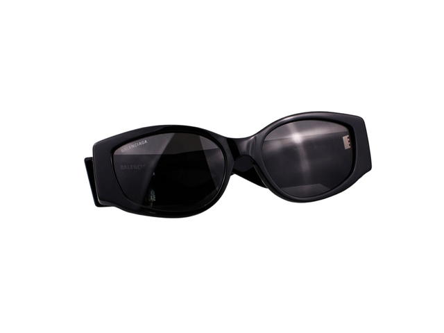 Balenciaga Balenciaga BB0258S-001-58 Sunglasses In Black Acetate Frame-Logo With Grey Lenses - view 5