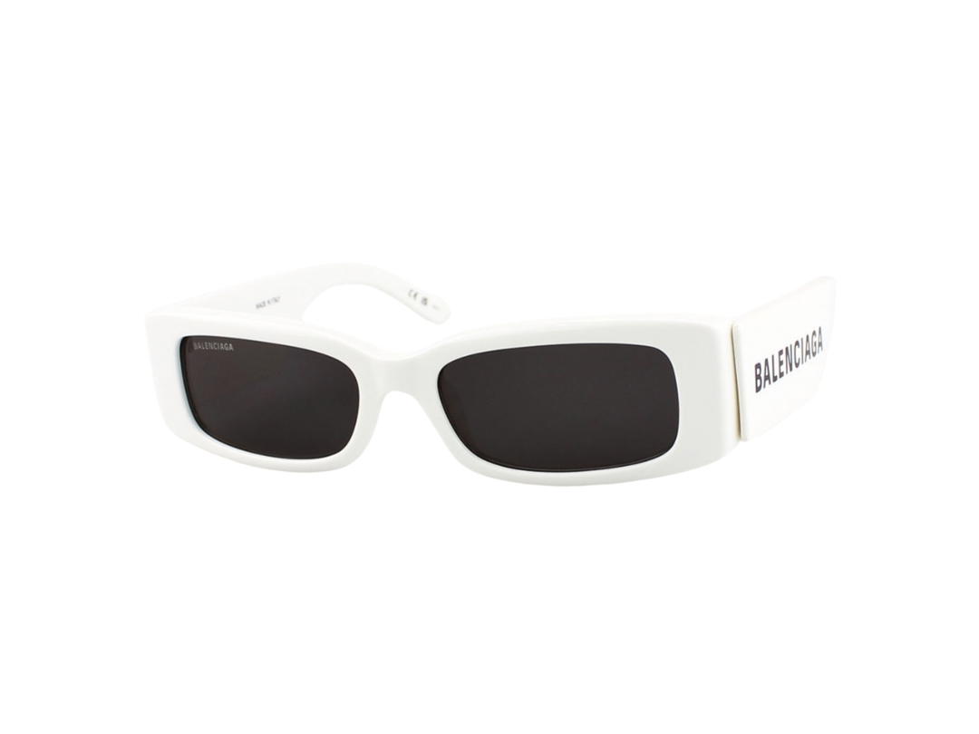 Balenciaga Balenciaga BB0260S-003-56 Sunglasses In White Acetate Frame-Logo With Grey Lenses