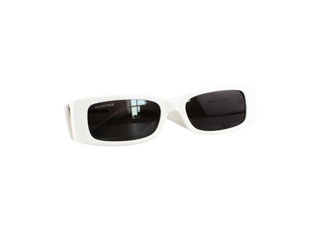 Balenciaga Balenciaga BB0260S-003-56 Sunglasses In White Acetate Frame-Logo With Grey Lenses - view 5