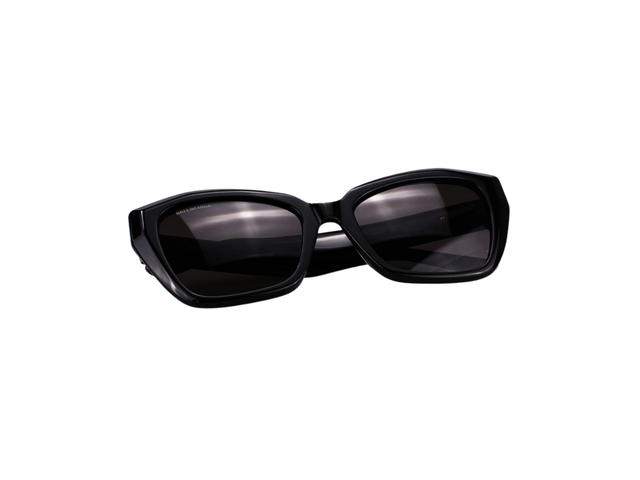 Balenciaga Balenciaga BB0273SA-001-55 Sunglasses In Black Acetate Frame-Gold BB With Grey Lenses - view 5