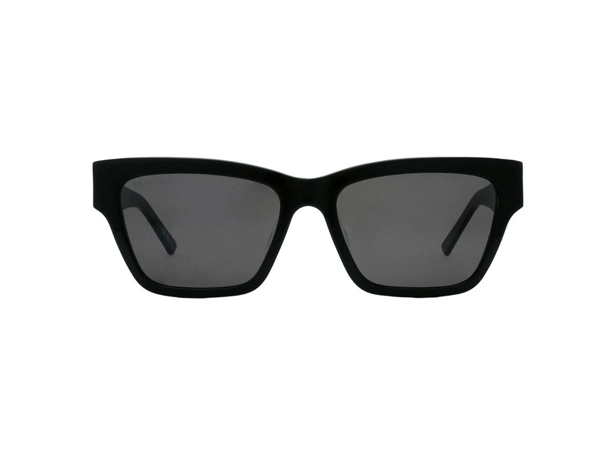 Balenciaga Balenciaga BB0307SA-001 Sunglasses In Black Acetate Frame-Logo Lettering With Grey Lenses