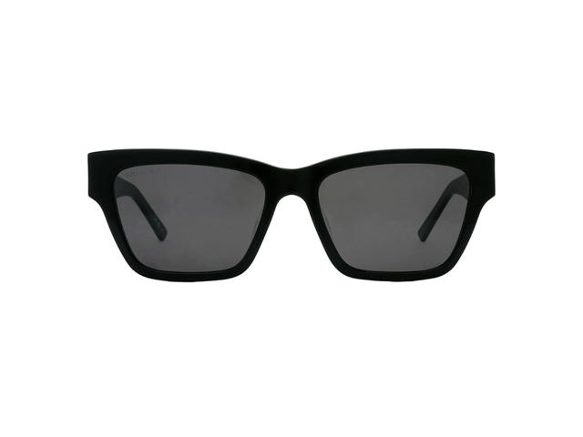Balenciaga Balenciaga BB0307SA-001 Sunglasses In Black Acetate Frame-Logo Lettering With Grey Lenses - view 1