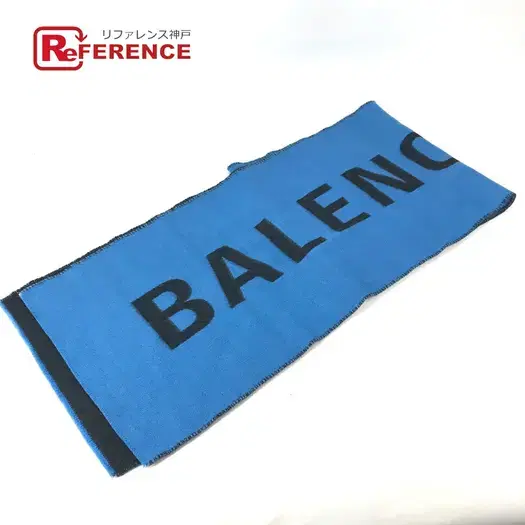 Buy BALENCIAGA Bicolor logo  Scarf wool blue/Black at Sasom – Authentic and Ready to Ship