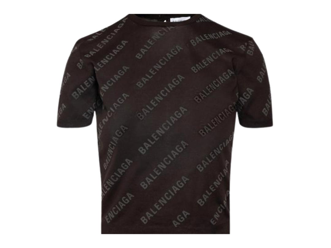 Balenciaga Balenciaga T-Shirt With Brand Name Pattern Black