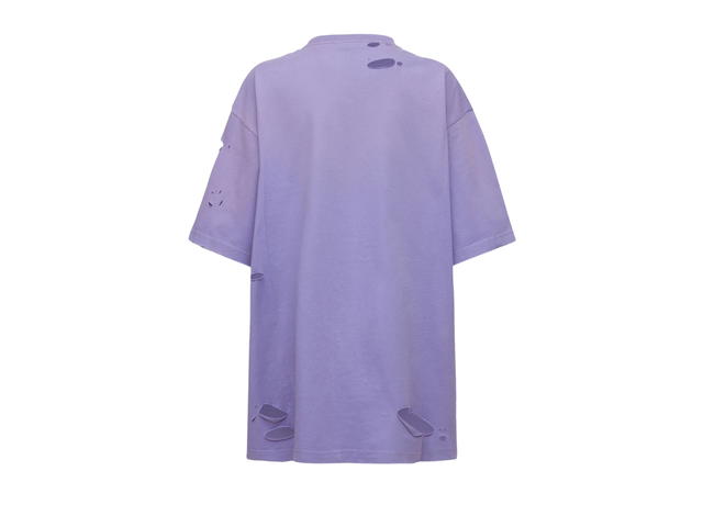 Balenciaga Balenciaga Boxy Fit Destroyed Jersey T-Shirt Purple - view 2