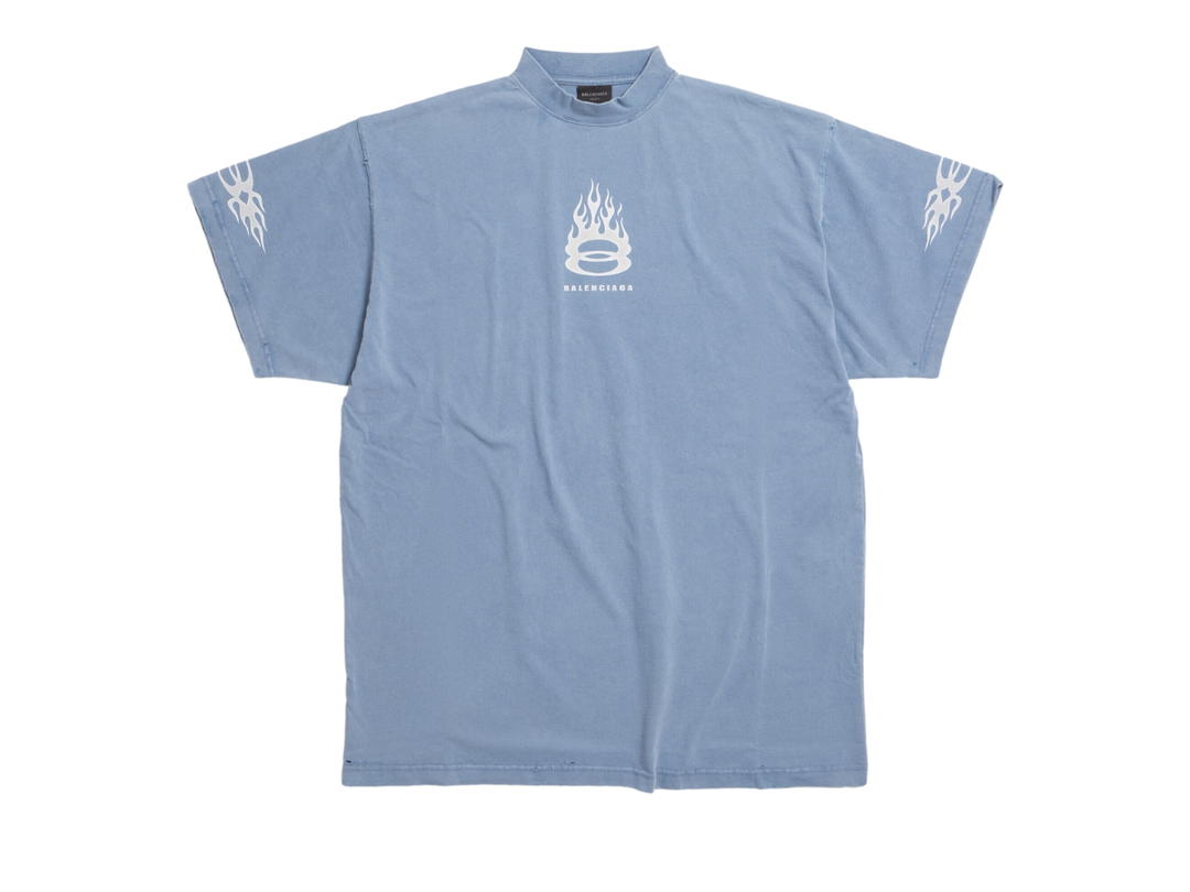 Balenciaga Balenciaga Burning Unity T-shirt Oversized Light Blue