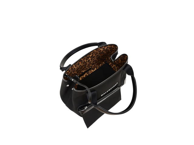 Balenciaga Balenciaga Cabas S Tote Bag In Canvas Black Leopard - view 3