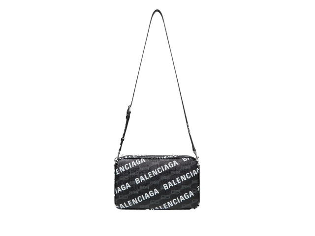 Balenciaga Balenciaga Camera Bag In BB Monogram Coated Canvas Black White - view 1