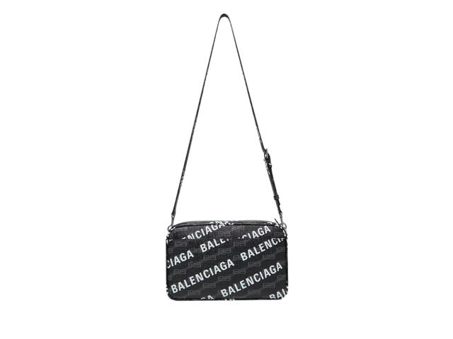 Balenciaga Balenciaga Camera Bag In BB Monogram Coated Canvas Black White - view 2