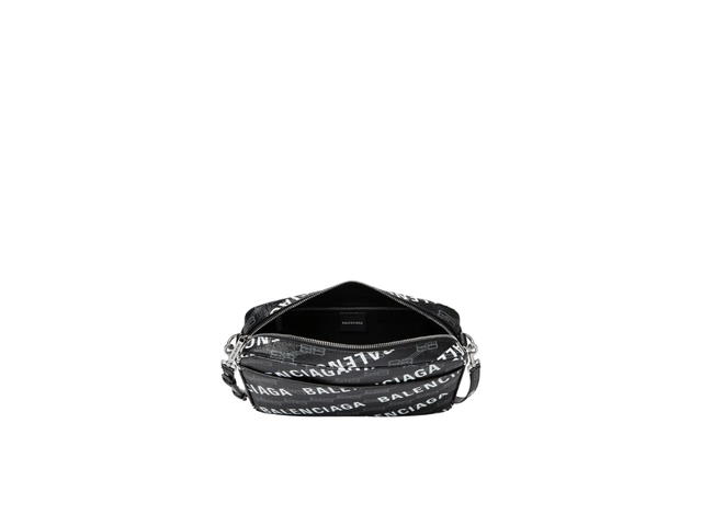 Balenciaga Balenciaga Camera Bag In BB Monogram Coated Canvas Black White - view 3