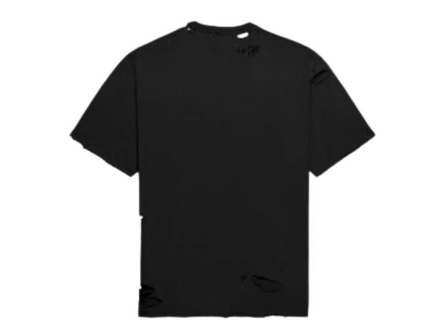 Balenciaga Balenciaga Caps Destroyed Flatground T-shirt Black - view 2