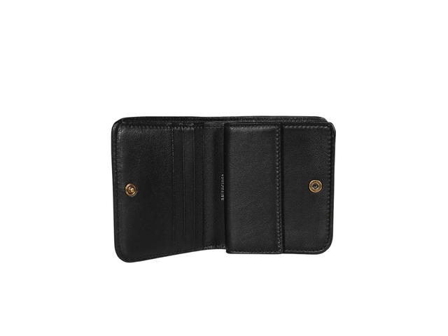 Balenciaga Balenciaga Cash Flap Coin And Card Holder In Black Grained Calfskin With Printed Logo - view 3