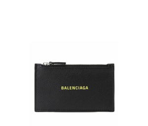 Buy Balenciaga Cash Long Coin And Card Holder In Grained Leather Yellow Neon Logo at Sasom – Authentic and Ready to Ship
