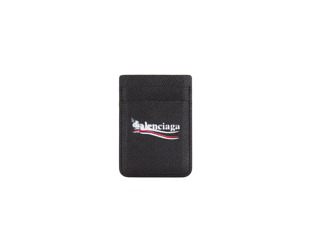 Balenciaga Balenciaga Cash Magnet Card Holder In black grained calfskin