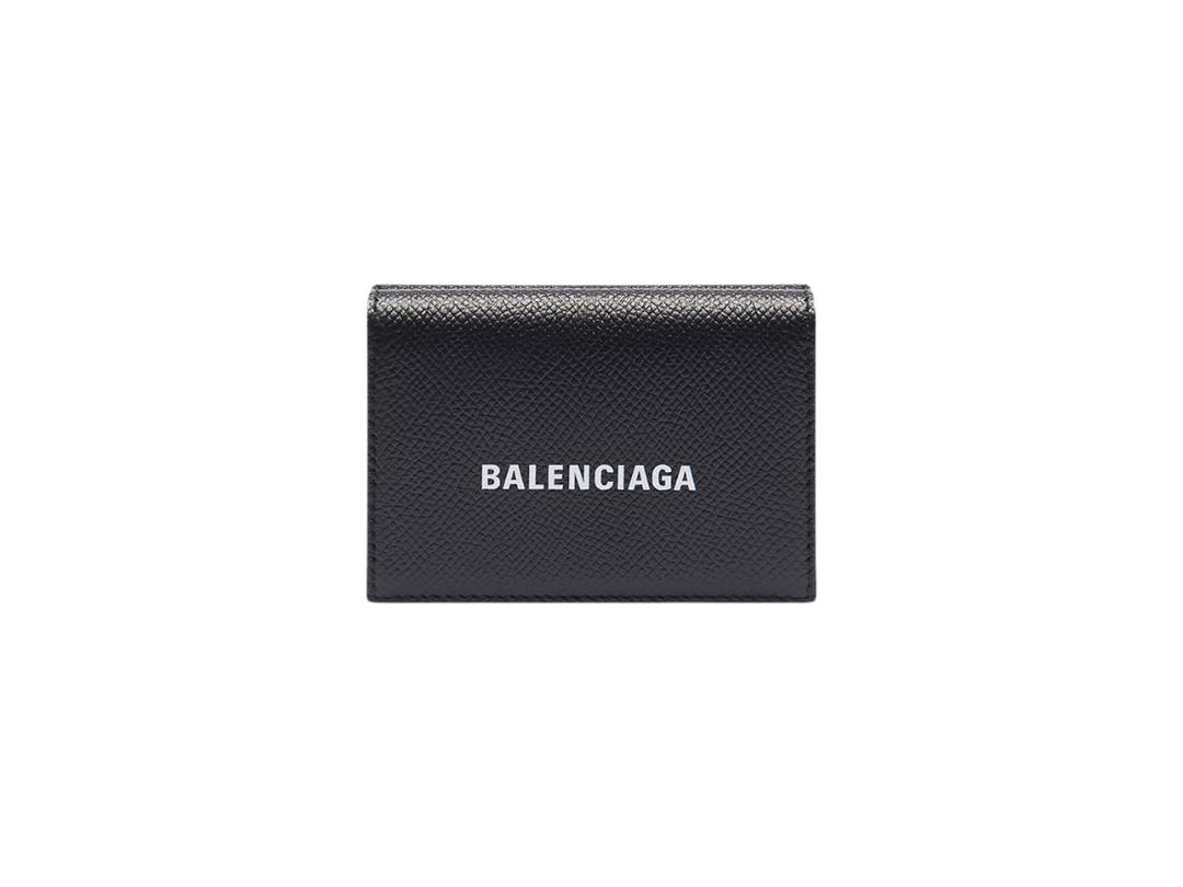 Balenciaga Balenciaga Cash Mini Wallet In Black Grained Calfskin