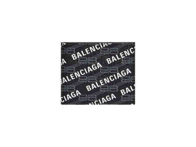 Balenciaga Balenciaga Cash Square Folded Wallet In BB Monogram Coated Canvas Black - view 1