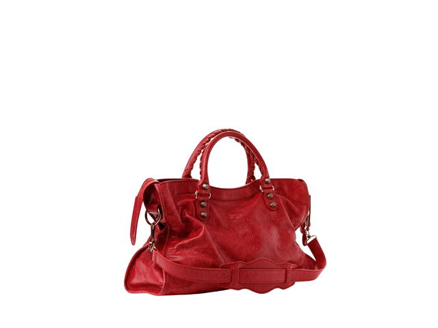 Balenciaga Balenciaga City Agneau Giant 12 In Leather With Rose Gold Hardware Rouge Coquelicot - view 2