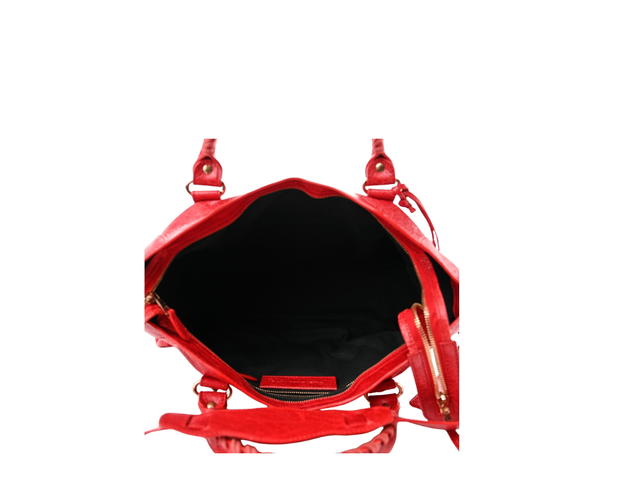 Balenciaga Balenciaga City Agneau Giant 12 In Leather With Rose Gold Hardware Rouge Coquelicot - view 4