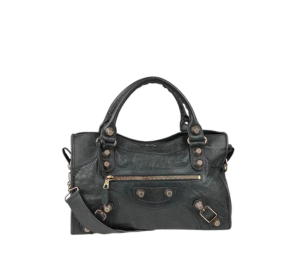 Buy Balenciaga City Bag In Lambskin Leather With Rose Gold Hardware Anthracite at Sasom – Authentic and Ready to Ship