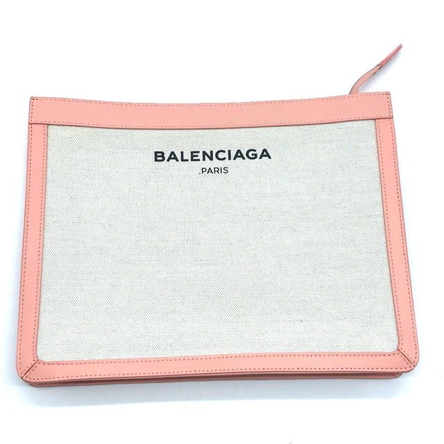 Balenciaga BALENCIAGA Classic Cluch Bag Natural x pink Canvas x Leather 410119 - view 1