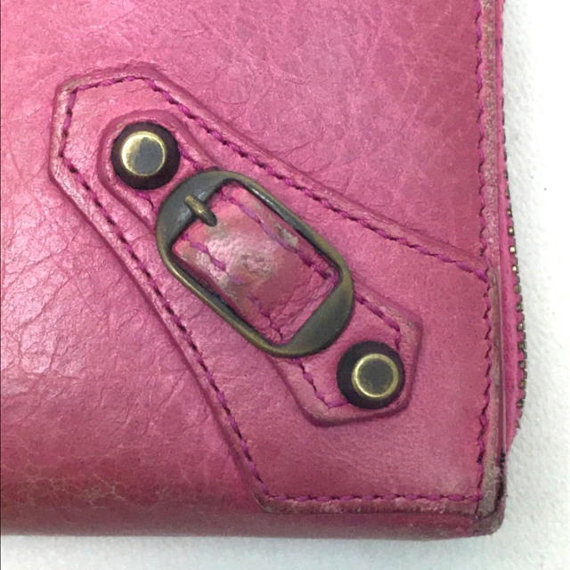 Balenciaga BALENCIAGA Classic Continental Zip Long Wallet pink Sheepskin 253036 - view 5