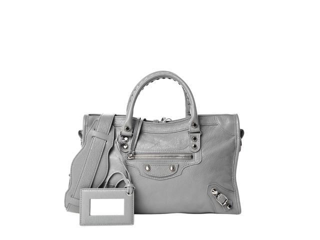 Balenciaga Balenciaga Classic Small City In Lambskin Leather With Silver Hardware Grey - view 1