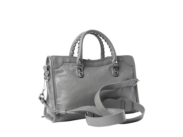 Balenciaga Balenciaga Classic Small City In Lambskin Leather With Silver Hardware Grey - view 2