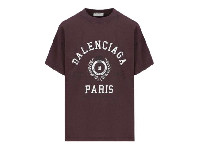 Balenciaga Balenciaga College 1917 T-Shirt Medium Fit Burgundy - view 1
