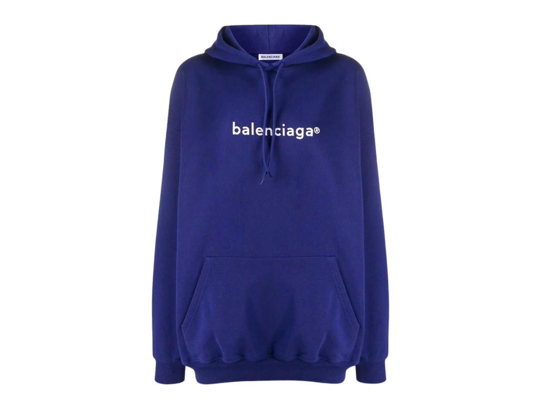 Balenciaga Balenciaga Copyright Logo Hoodie Pacific Blue