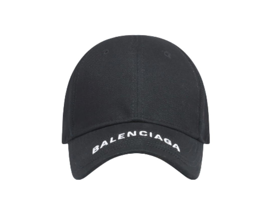 Balenciaga Balenciaga Cotton Twill Baseball Hat Black