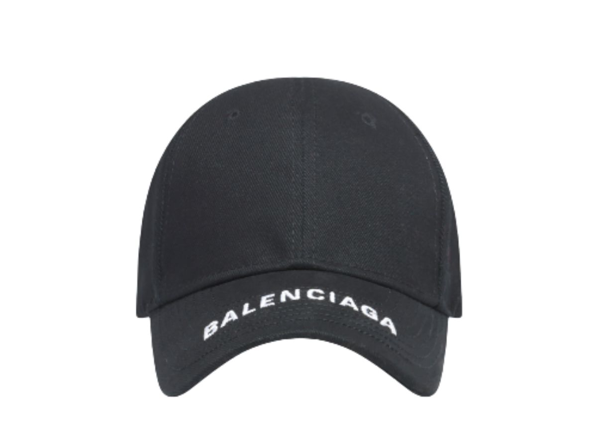 Balenciaga Balenciaga Cotton Twill Baseball Hat Black