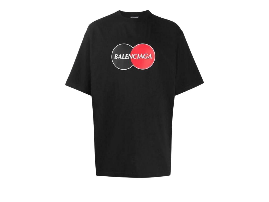 Balenciaga Balenciaga Credit Card Logo Oversized Fit T-Shirt Black