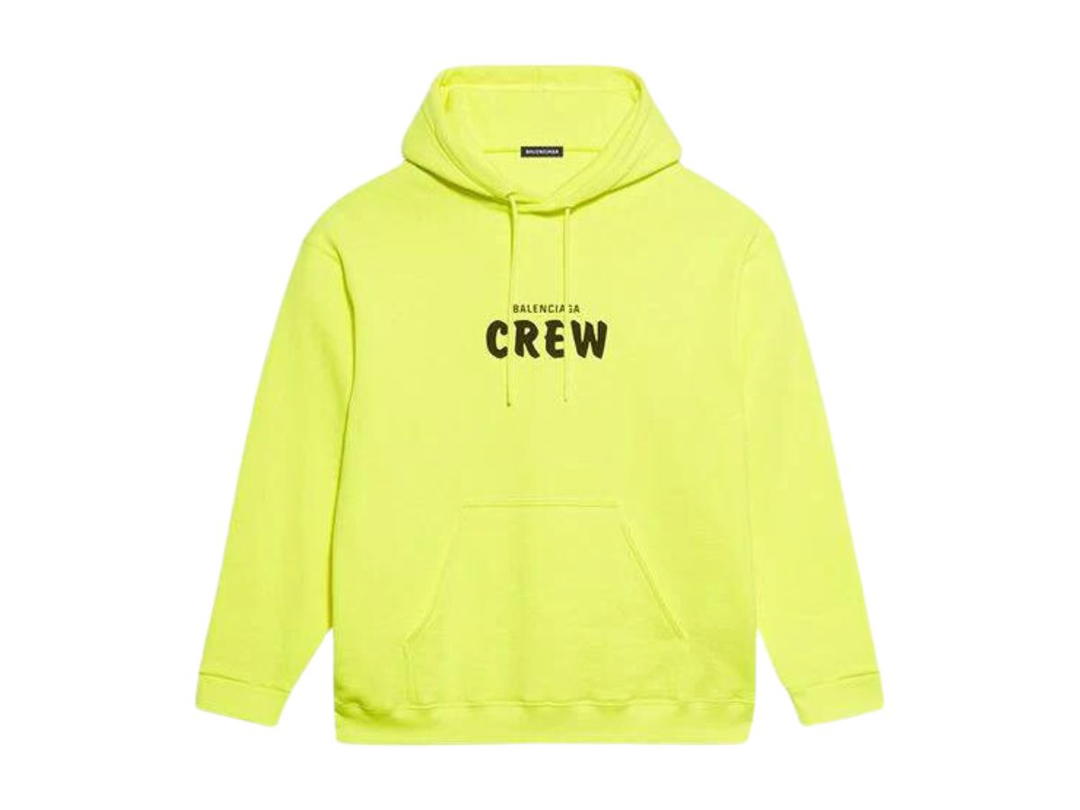Balenciaga Balenciaga Crew Logo Hoodie Yellow Lime