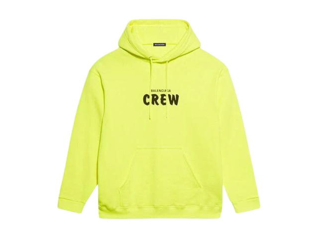 Balenciaga Balenciaga Crew Logo Hoodie Yellow Lime - view 1