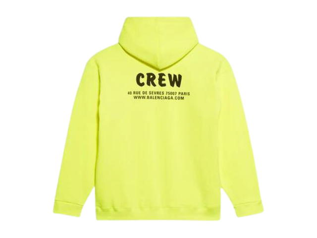 Balenciaga Balenciaga Crew Logo Hoodie Yellow Lime - view 2