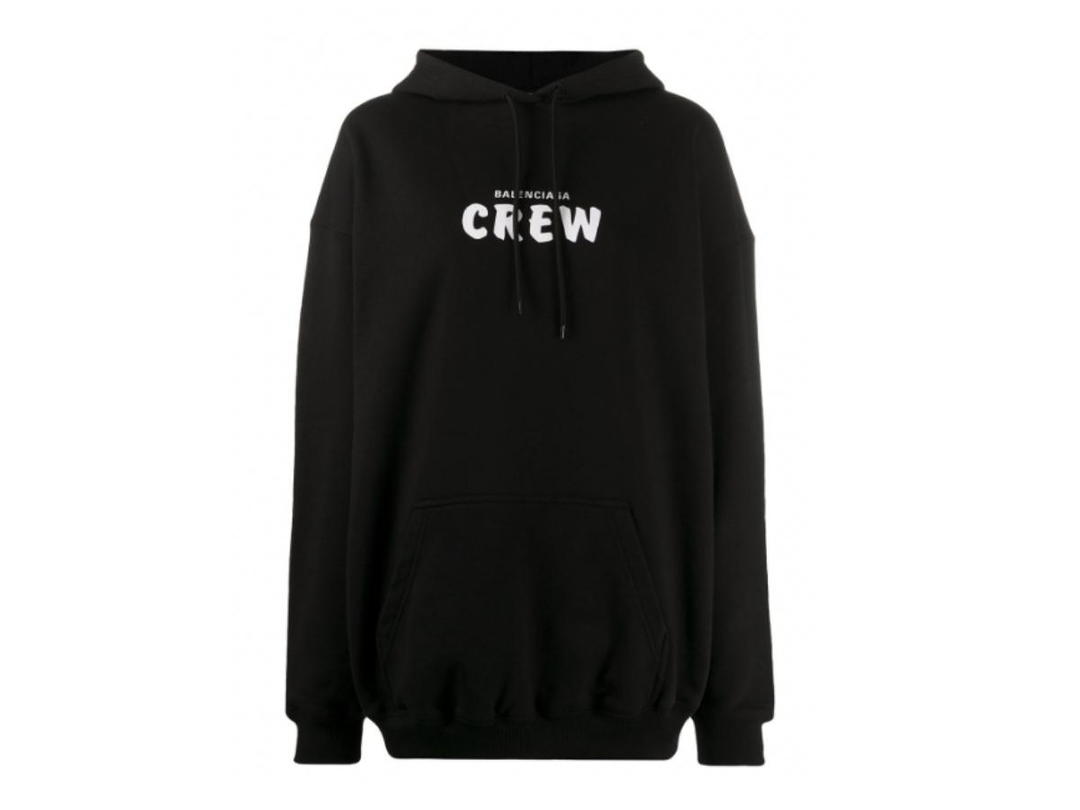 Balenciaga Balenciaga Crew Oversize Hoodie Black