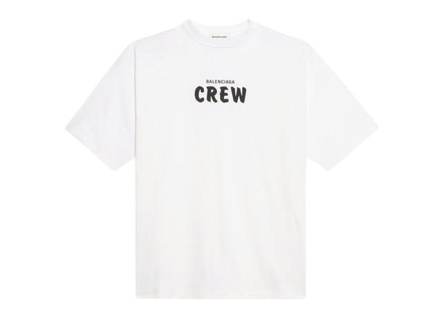 Balenciaga Balenciaga Crew Print T-Shirt White - view 1