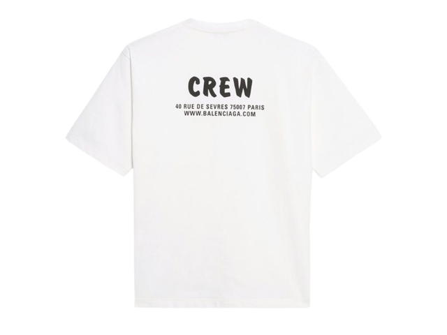 Balenciaga Balenciaga Crew Print T-Shirt White - view 2