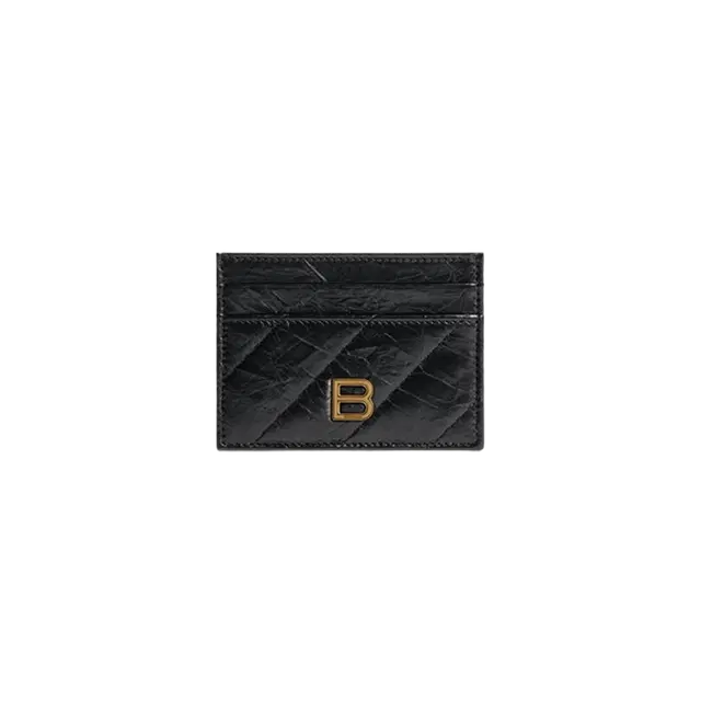 Balenciaga Balenciaga Crush Card Holder Quilted Black - view 1
