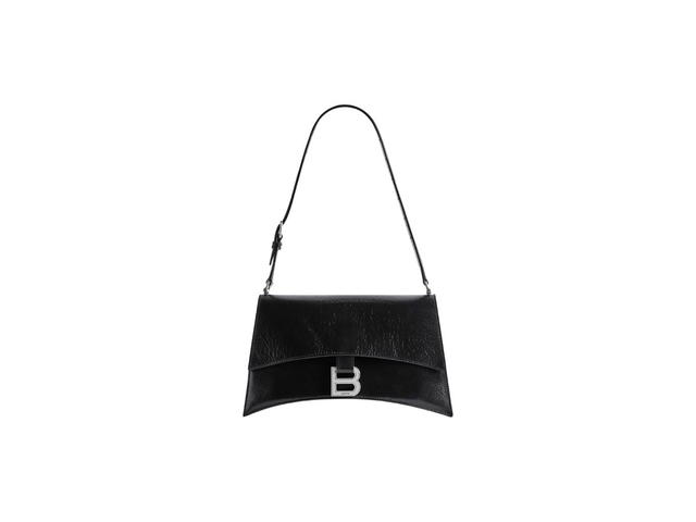Balenciaga Balenciaga Crush Small Sling Bag In Black Paper Calfskin With Aged-Silver Hardware - view 1