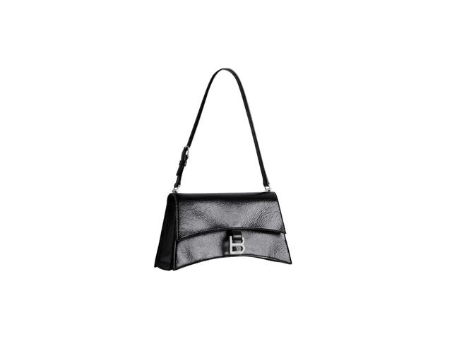 Balenciaga Balenciaga Crush Small Sling Bag In Black Paper Calfskin With Aged-Silver Hardware - view 2