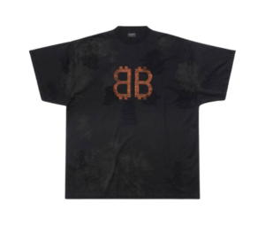 Buy Balenciaga Crypto T-shirt Oversized Black Faded at Sasom – Authentic and Ready to Ship