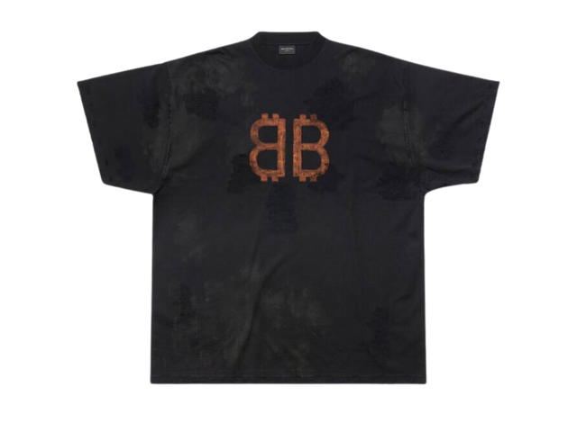 Balenciaga Balenciaga Crypto T-shirt Oversized Black Faded - view 1