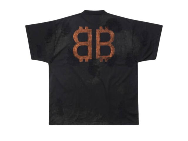 Balenciaga Balenciaga Crypto T-shirt Oversized Black Faded - view 2