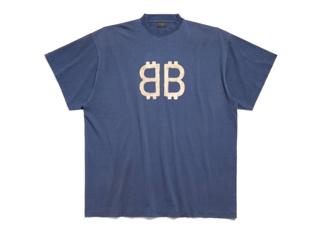 Balenciaga Balenciaga Crypto T-shirt Oversized Blue