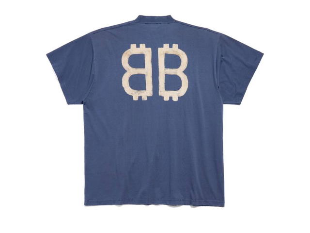 Balenciaga Balenciaga Crypto T-shirt Oversized Blue - view 2