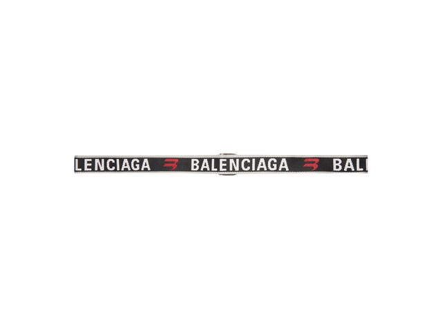 Balenciaga Balenciaga D Ring Belt In Jacquard Logo With Aged-Silver Hardware (Look 54 of the Balenciaga’s Summer 22, Red Carpet Collection) - view 2