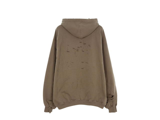 Balenciaga Balenciaga Destroyed Hoodie Brown - view 2